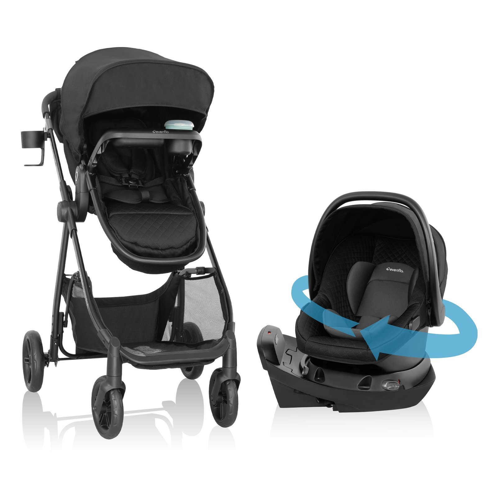 4-3.jpg Evenflo Omni Ultra Travel System w/ Revolve180 LiteMax NXT Rotational Infant Car Seat - Image 1
